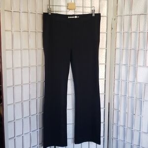 Betabran black fitted hips loose legs pants XL